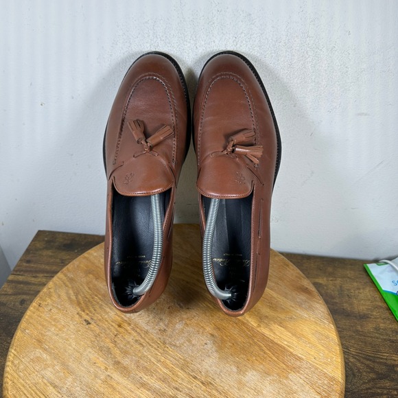 Brooks Brothers Brown Leather Tassel Loafer Shoes Made in Italy Size 8.5 main image 9